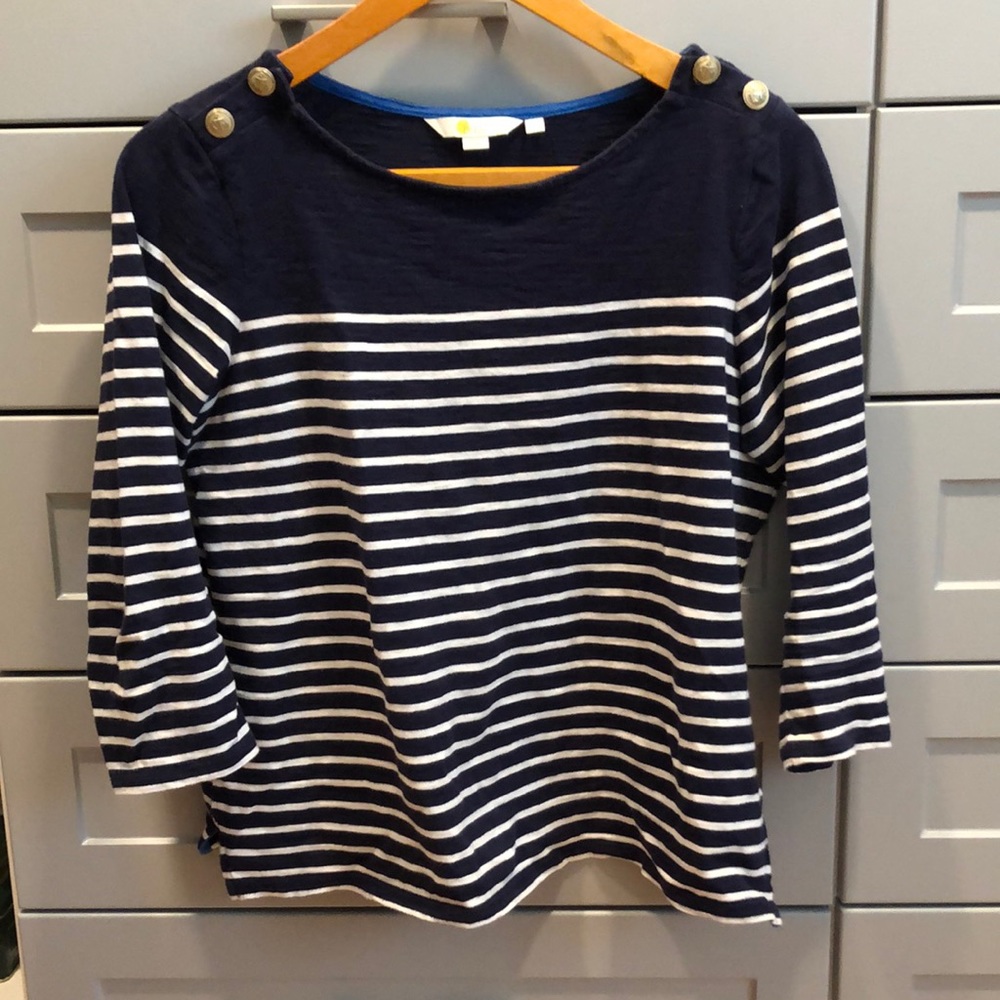 Boden navy stripe top, US size 8